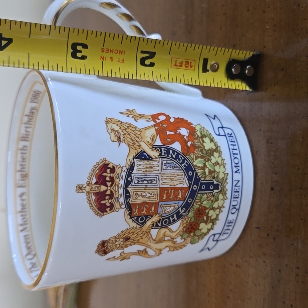 Aynsley Bone China Mug Queen Mother's 80th Birthday 1980 - Picture 5 of 8